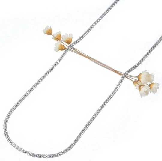 Cadena de acero quirurgico eslabon cola de raton choclo 45cm